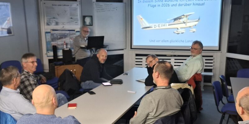 Winterabend: Flugsicherheit